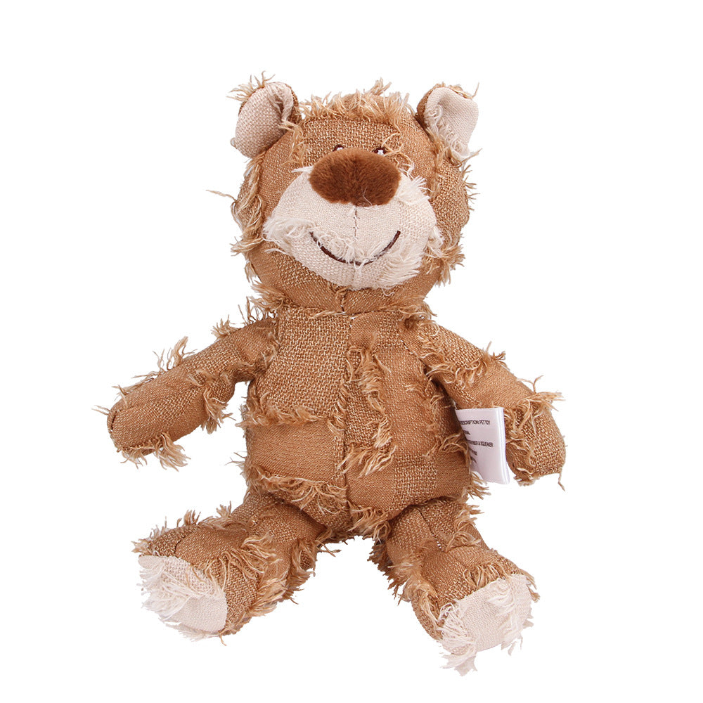 ChewClean Bear Buddy - Plush Dental Care Dog Toy