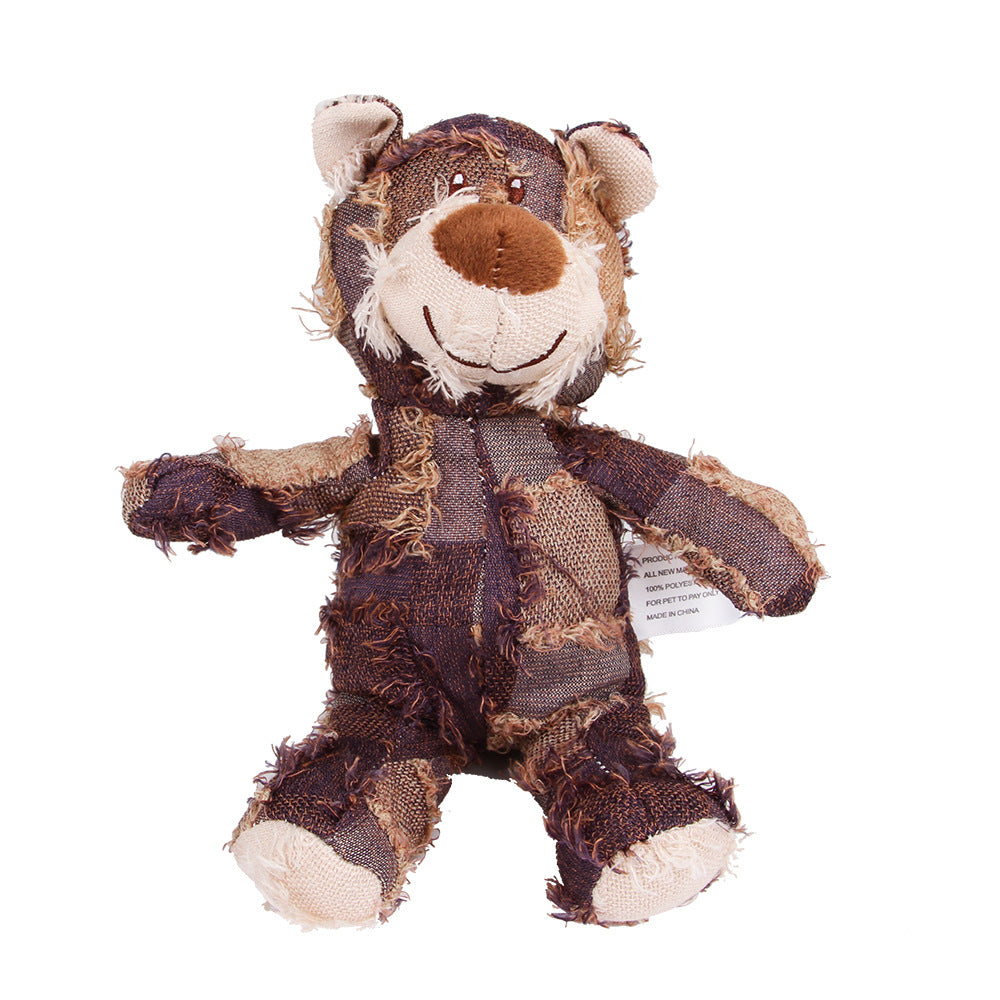 ChewClean Bear Buddy - Plush Dental Care Dog Toy